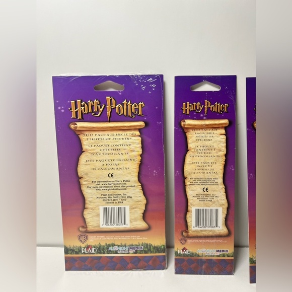 VTG Lot of 5 Harry Potter Sticker Packs from 2001 Plaid Enterprises Sealed NOS - Picture 7 of 9